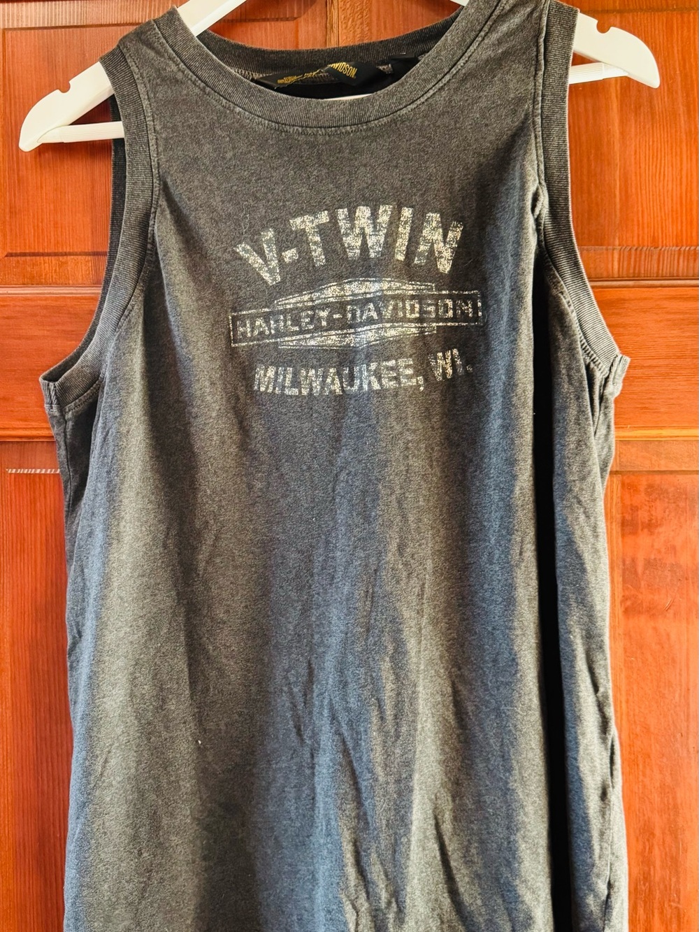 Harley-Davidson Black Gray V-Twin Tank Top Studded Back